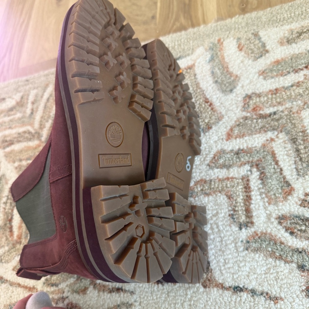 Timberland Maroon Leather Chelsea Boots - Picture 5 of 6